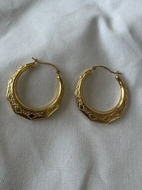 Gold hoop earrings